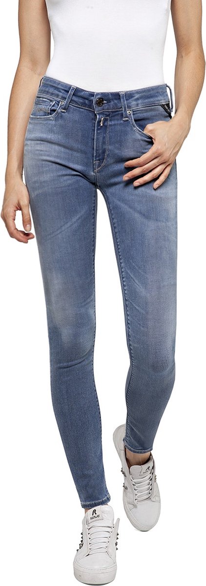 Replay Dames Jeans Broeken NEW LUZ skinny Fit Blauw 25W / 28L Volwassenen
