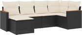 vidaXL-6-delige-Loungeset-met-kussens-poly-rattan-zwart