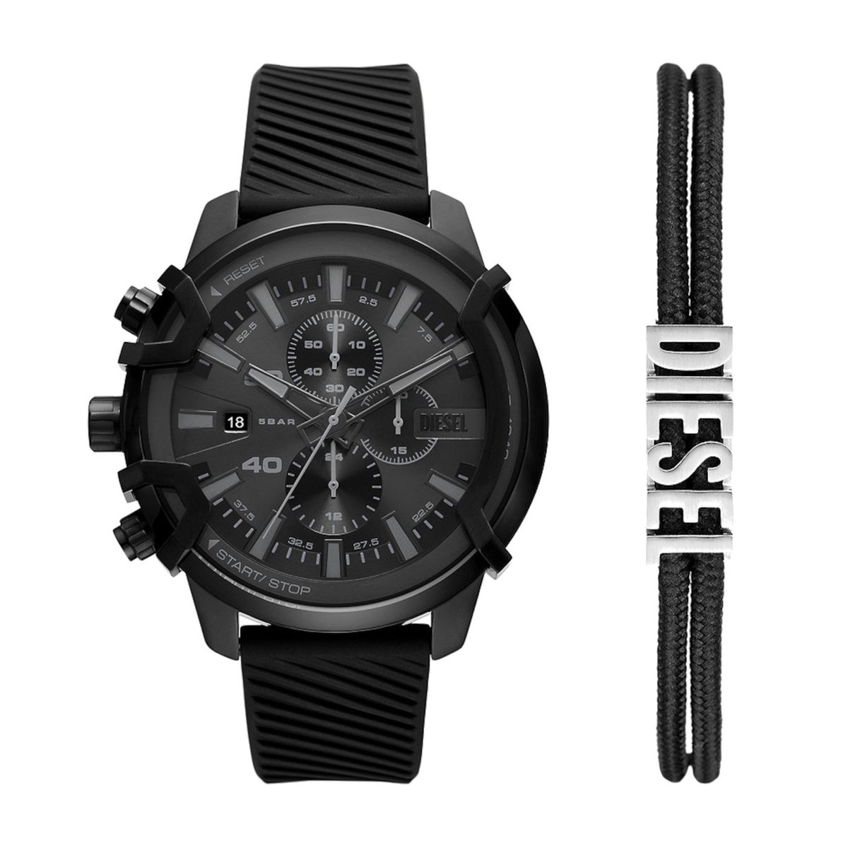 Diesel DZ4650SET Mannen Horloge geschenkset - Zwart