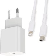 Oplader Set - Geschikt voor Apple iPad en iPhone met Lightning - USB C Oplaadkabel - 20W - Lader Adapter USB-C