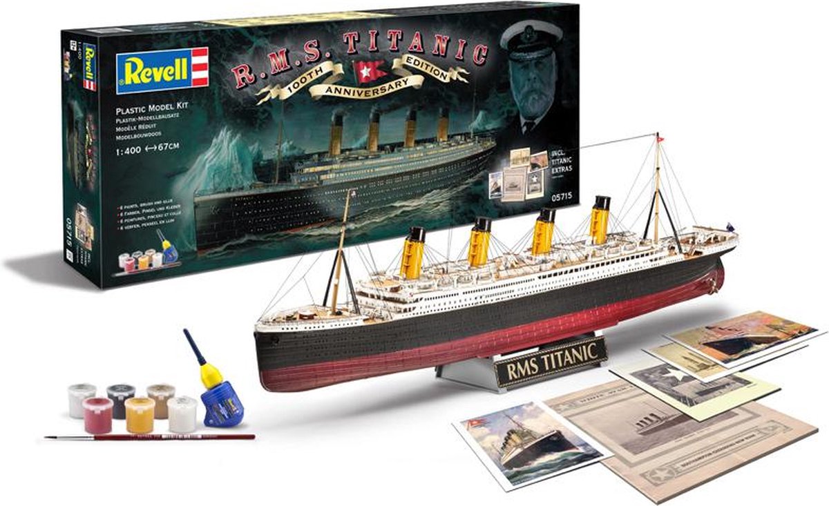 1:400 Revell 05715 Gift-Set 100 Years Titanic - Gift Set Plastic Modelbouwpakket