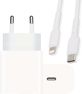 Oplader Set 2 Meter - Geschikt voor Apple iPad en iPhone met Lightning - USB C Oplaadkabel - 20W - Lader Adapter USB-C