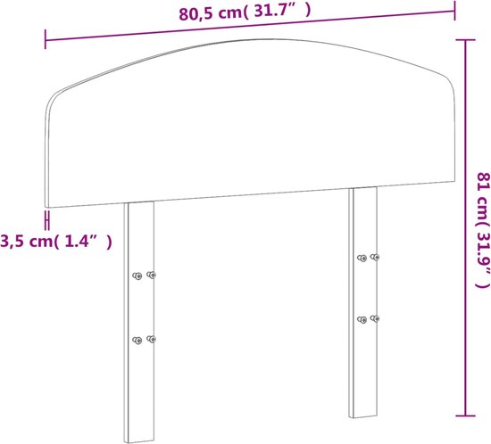 vidaXL-Tête de lit- 75 cm-pin massif-blanc