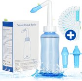 Douche nasale Zybra® - Incl. 10 sachets de solution saline - Nettoyant nasal pour Adultes et Enfants - Irrigateur nasal - Irrigateur nasal pour adultes - Nettoyant nasal - Rinçage nasal - Spray nasal