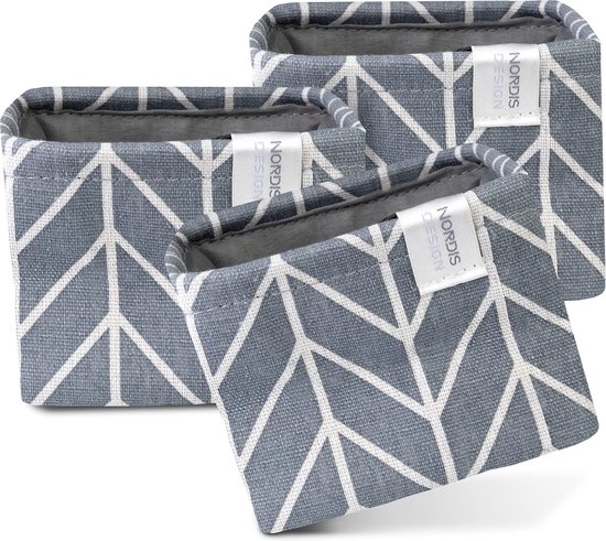 Univivi Opvouwbare opbergmanden van stof, grijs, grote opbergmanden met PU- handgrepen, decoratieve opbergmanden voor plank, kinderkamer, thuis, kast (33 x 33 x 33 x 33 x 33 cm