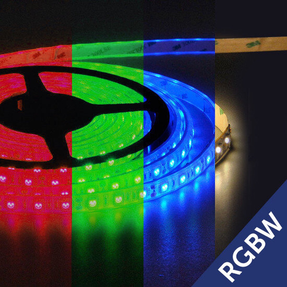 LED Outlet LED Strip 5050 060 leds/mtr IP65 RGBWW CRI90 19,2W 24V 12mm