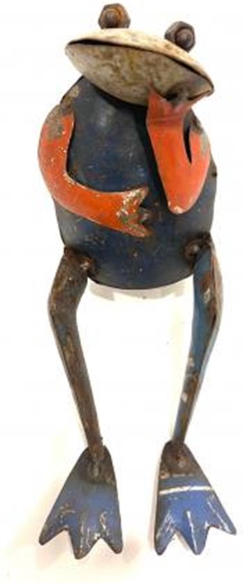 Handgemaakt decoratief kikkerbeeld van 25 cm