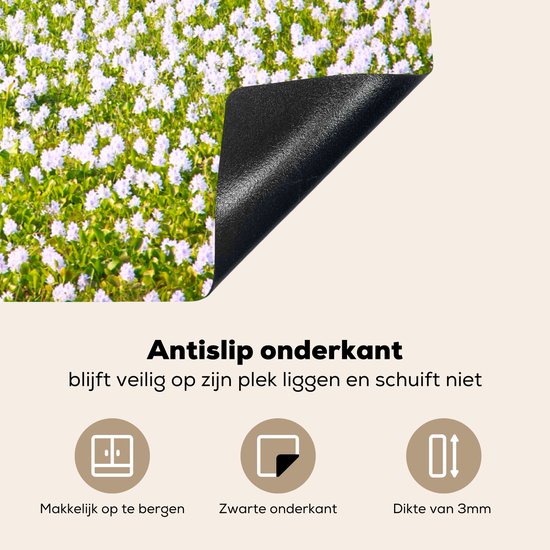 KitchenYeah® Inductie beschermer 85x52 cm - Olifant - Water - Planten - Groen - Natuur - Dieren - Kookplaataccessoires - Afdekplaat voor kookplaat - Inductiebeschermer - Inductiemat - Inductieplaat mat