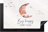 KitchenYeah® Inductie beschermer 80.2x52.2 cm - Kinderen - Spreuken - Big happy dreams - Jongens - Meisjes - Waterverf - Kookplaataccessoires - Afdekplaat voor kookplaat - Inductiebeschermer - Inductiemat - Inductieplaat mat