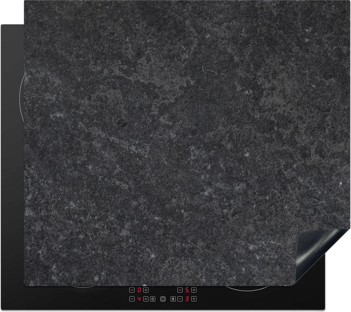 Inductie beschermer - Kookplaat inductie - Betonlook - Zwart - Beton print - Rustiek - Inductie fornuis - Afdekplaat voor kookplaat - 58x51 cm - Inductie fornuis