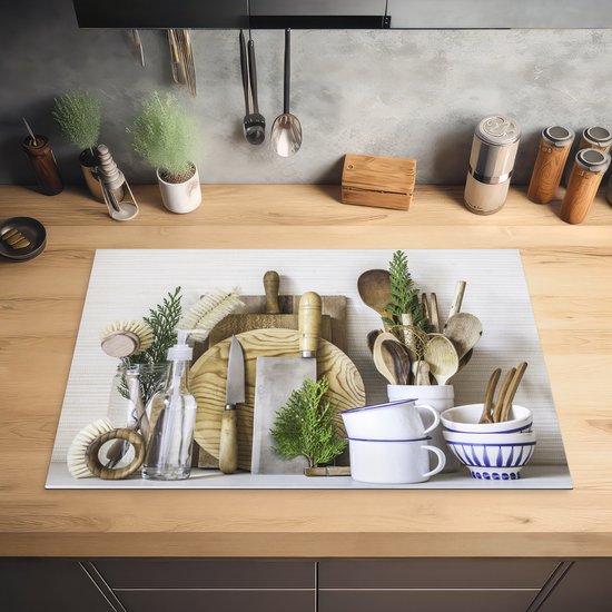KitchenYeah® Inductie beschermer 81x52 cm - Keuken - Kookgerei - Bestek - Kookplaataccessoires - Afdekplaat voor kookplaat - Inductiebeschermer - Inductiemat - Inductieplaat mat