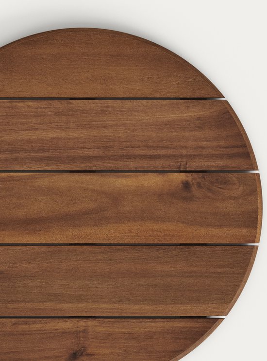Kesper - Vleesbord met sapgoot - ontbijtplankje eetbord - acaciahout - rond 30 cm ø