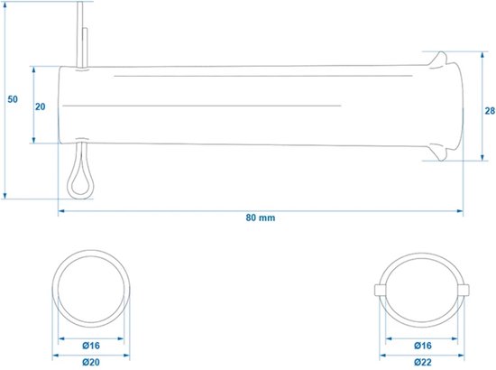 ProPlus As voor neuswiel - Ø20x80 mm - Perfecte pasvorm - Duurzaam metaal van ProPlus — afbeelding 2