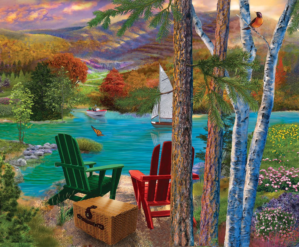 SunsOut puzzel 1000 stukjes "Lakeside view"
