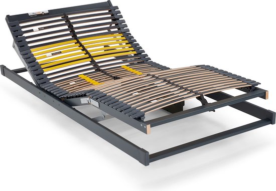 Coemo Stabiele 7-zone lattenbodem Basic stijf 140 x 210 cm 30 latten | -niet verstelbaar-| Duo-doppen, hardheid instelbaar