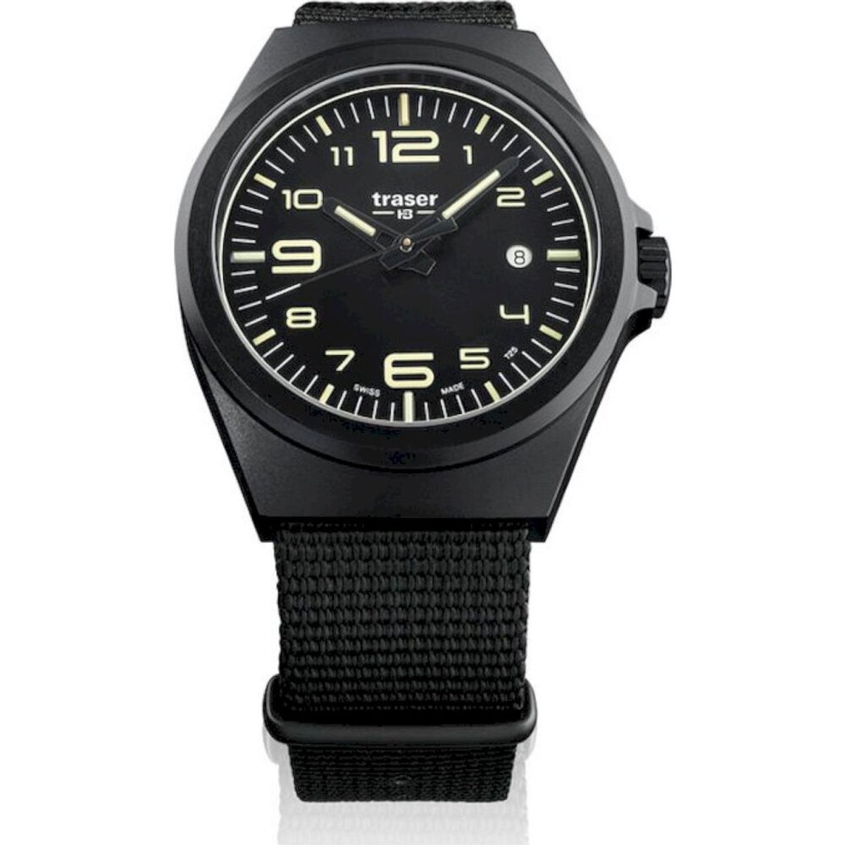 Traser P59 Essential M black nato - horloge - Ø 42 mm - zwart