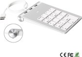 NÖRDIC NK622 USB Numeriek Toetsenbord - 18 Toetsen - Geschikt voor Windows - 3x USB - Zilver