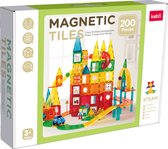 KEBO magnetisch speelgoed - magnetic tiles - magnetische tegels - magnetische bouwstenen - constructie speelgoed - montessori speelgoed - knikker/autobaan 200pcs - KBM-200