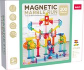 KEBO magnetisch speelgoed - magnetic tiles - magnetische tegels - magnetische bouwstenen - constructie speelgoed - montessori speelgoed - knikkerbaan 200pcs - kbkg-200