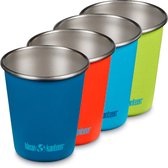 Klean Kanteen Steel Cup 10oz - 296ml - 4 pack - RVS Drinkbeker in vier mooie kleuren