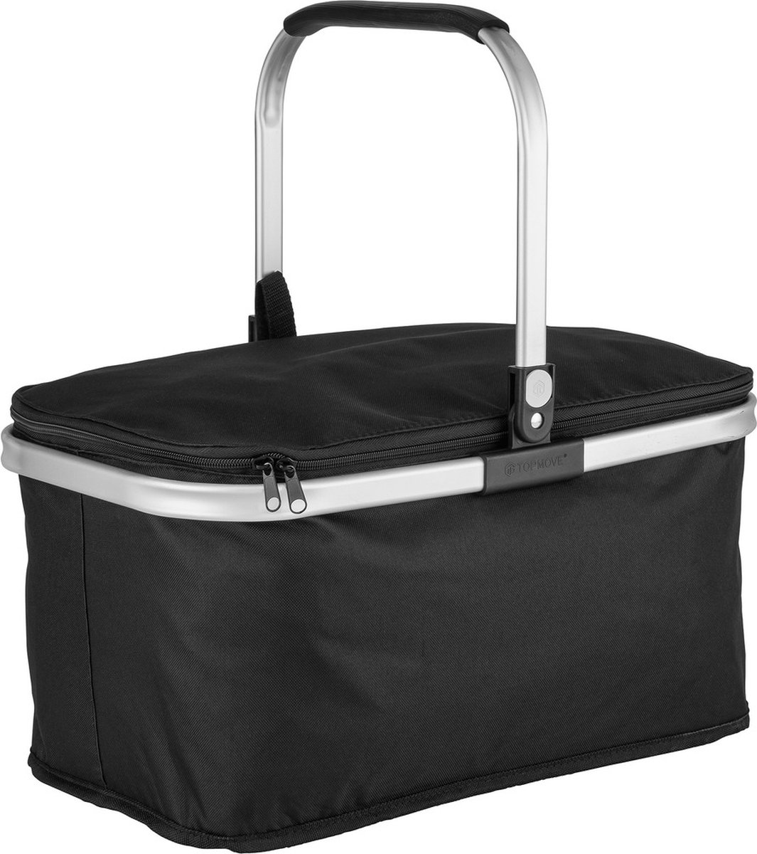 TOPMOVE Boodschappenmandje zwart 26L - 48 x 28 x 26 cm