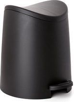 Vuilnisbak badkamer is met pedalen standaard 3L capaciteit, polypropyleen, BPA-vrij, zwart. Afmetingen 19 x 21,8 x 22,1 cm