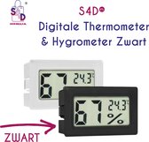 S4D® - Hygrometer - Thermometer - 2in1 - Vochtmeter - Multifunctioneel - Verbeterd U Comfort Binnen - Zwart