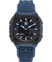 Adidas Originals Street City Tech One AOST22545 Horloge - Rubber - Blauw - Ø 45 mm