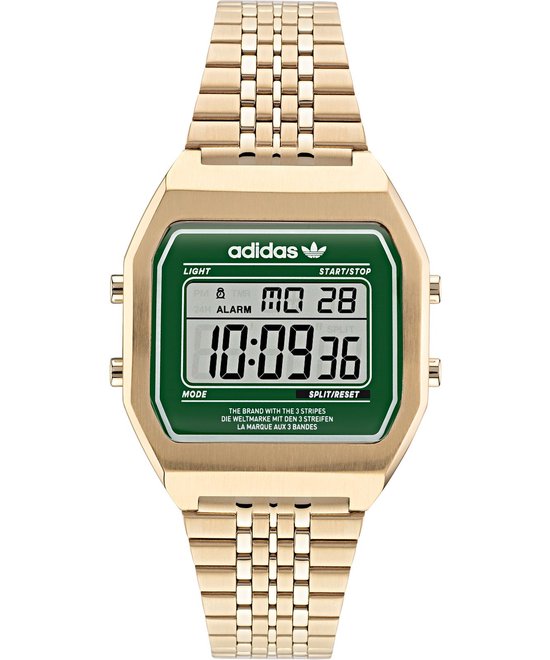 Adidas Originals Street Digital Two AOST22071 Horloge - Staal - Goudkleurig - Ø 37.5 mm