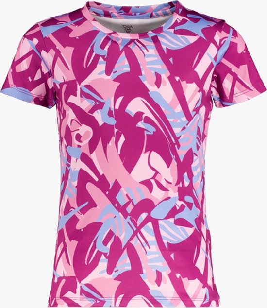 T-shirt de sport fille Osaga Dry avec imprimé rose - Taille 122/128