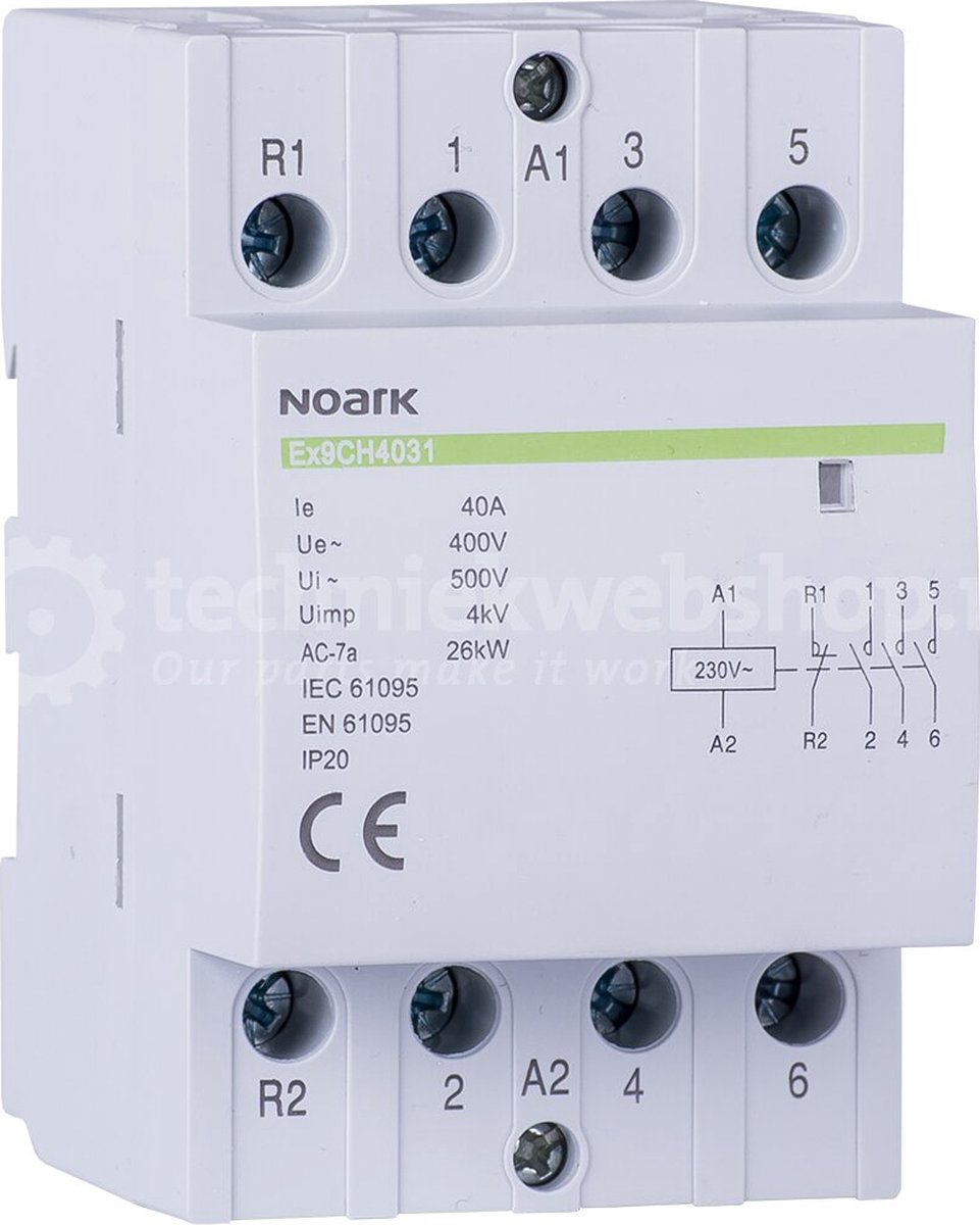 NOARK Electric Europe Ex9CH63_4P Installatiehulpschakelaar