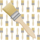 Kurtzy 5,08cm Verf Kwasten (24 pak) – Professioneel Houten Handvat Kwasten Set Voor Verf, Stainen, Vernissen, Lijmen en Huis DIY