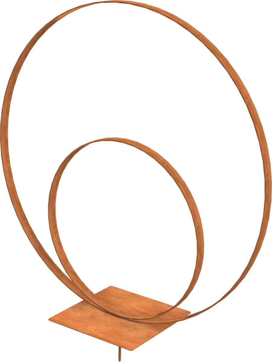 Industrial Garden - Ringen cortenstaal - Tuinornament - 140cm breed - 120cm hoog