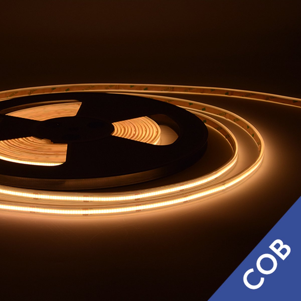 LED Strip COB 480 leds/mtr IP20 3000K CRI90 24V 8mm 12W