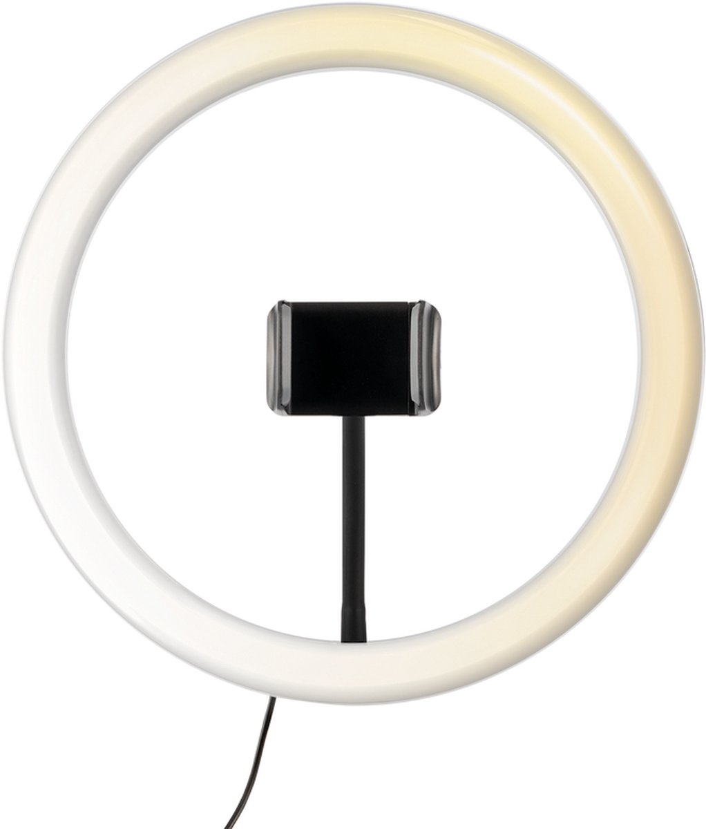Momax VLOG Live Fill Light (12 inch) - Selfie ring Video BLOG Ringlight USB powered LED Warmwit - Daglicht wit - past op standaard studio statief
