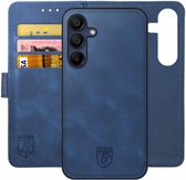 Rosso Element Uitneembaar 2-in-1 Hoesje Geschikt voor Samsung Galaxy A55 | Luxe Portemonnee | Back Cover en Book Case | Pasjeshouder | Blauw
