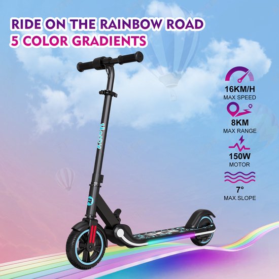 Rebel Electro ZAB0031BC - Elektrische 'Fun Wheels' step, kids, zwart | Online bestellen bij Gizmo Retail - Gizmo Retail