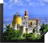 KitchenYeah® Inductie beschermer 60x52 cm - Paleis van Pena in Sintra in Portugal - Kookplaataccessoires - Afdekplaat voor kookplaat - Inductiebeschermer - Inductiemat - Inductieplaat mat