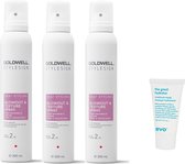 3 x Goldwell - Stylesign Blowout + Texture Spray - 200 ml + Evo Travelsize gratuit
