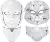 ValueStar - LED Gezichtsmasker - LED masker - LED masker Huidverzoriging - LED Therapie - Gezichtsmasker - Acne Behandeling - Infraroodtherapie - Infraroodlamp - Lichttherapie- 7 Kleuren - Timer - Wit