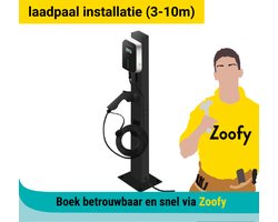 Installatie laadpaal - 3 tot 10 meter - Door Zoofy in samenwerking met bol.com - Installatie-afspraak gepland binnen 1 werkdag