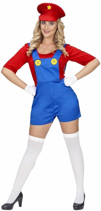 Super loodgieter pakje Mario vrouw - Maat S