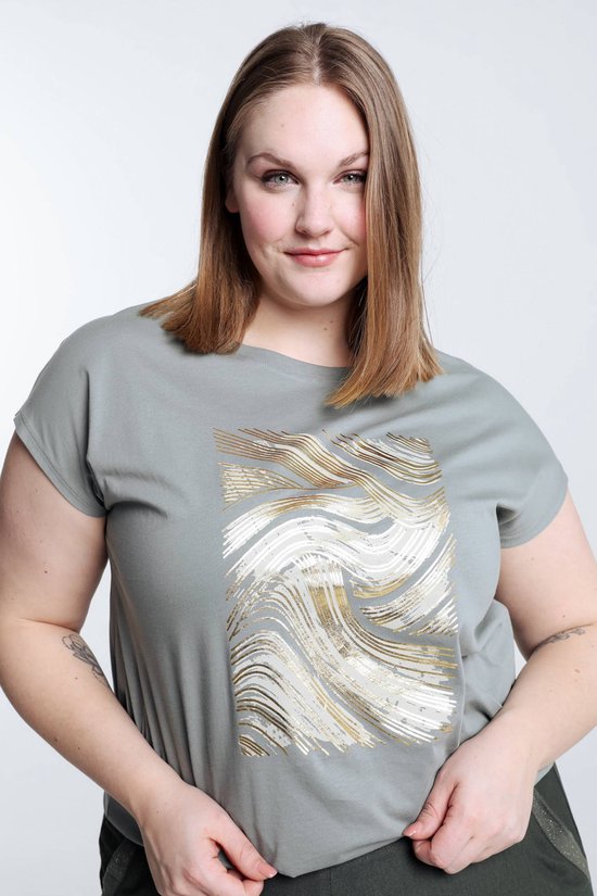 Paprika T-shirt met print in folie