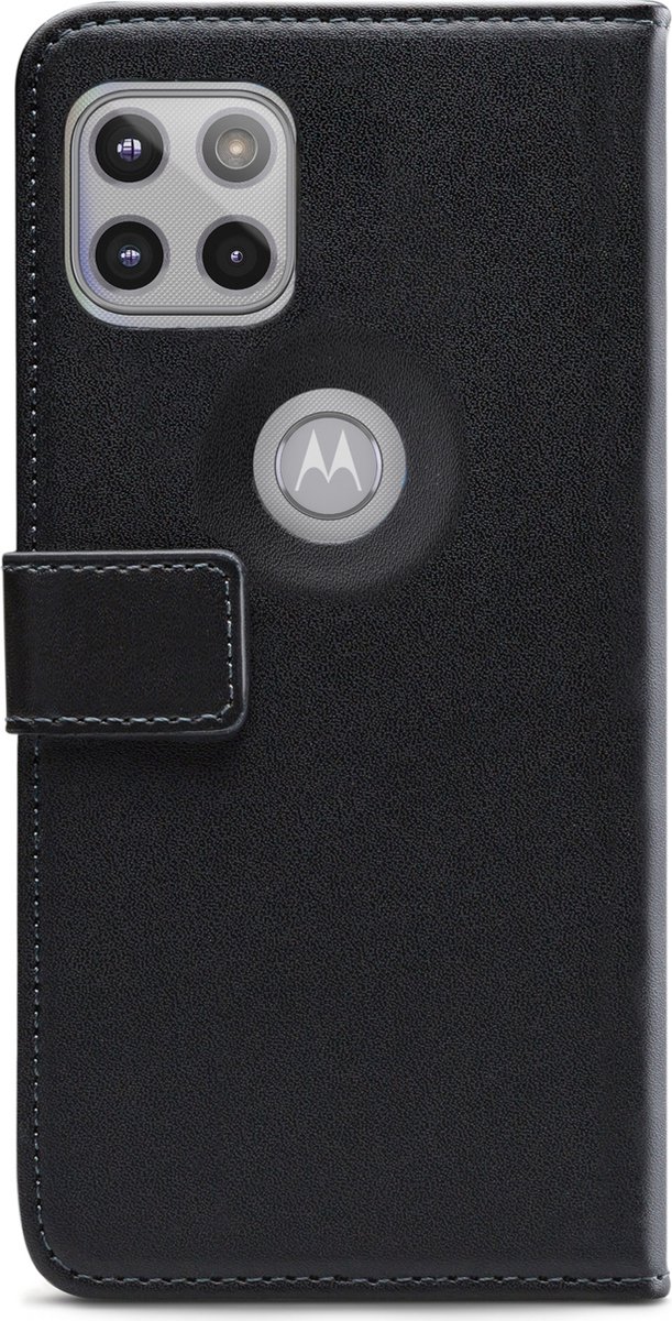 Motorola Moto G 5G Bookcase hoesje - Mobilize - Effen Zwart - Kunstleer
