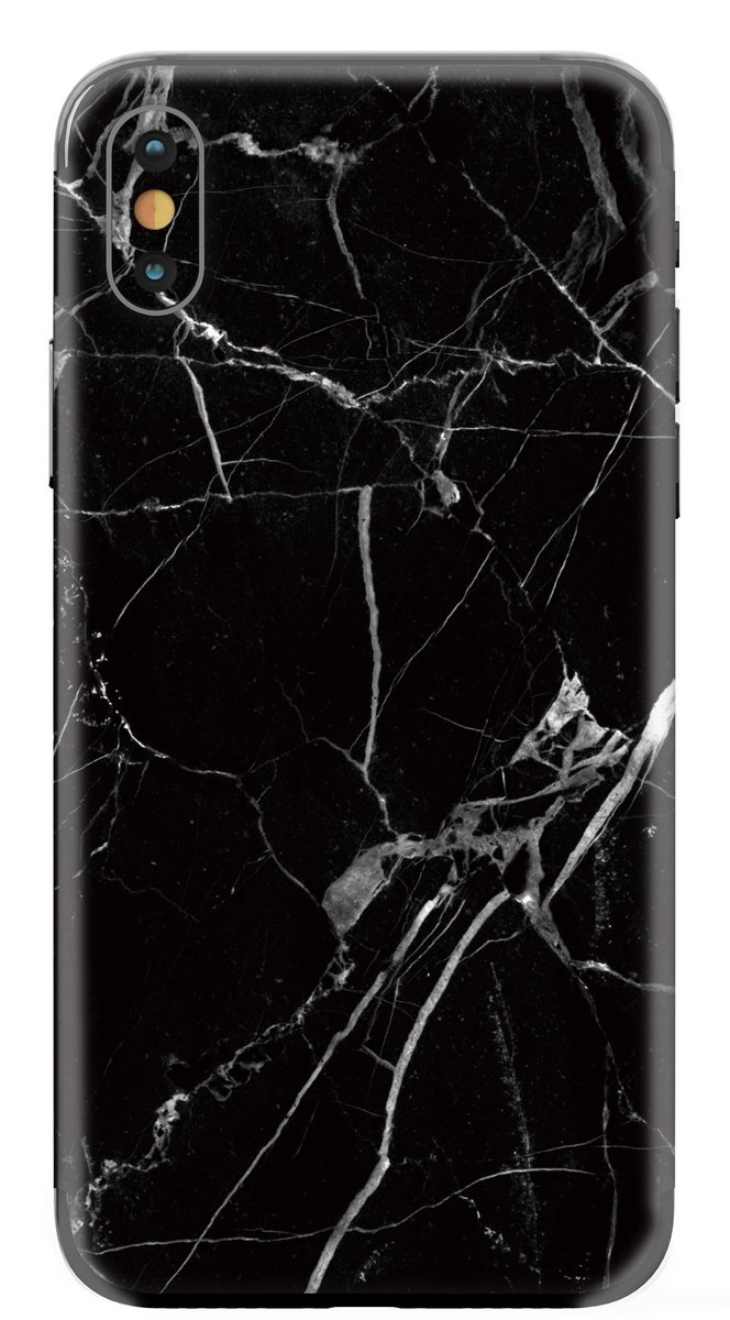 My Style Telefoonsticker PhoneSkin For Apple iPhone Xs Black Marble