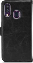 My Style Flex Wallet Telefoonhoesje geschikt voor Samsung Galaxy A40 Hoesje Bookcase Portemonnee - Zwart