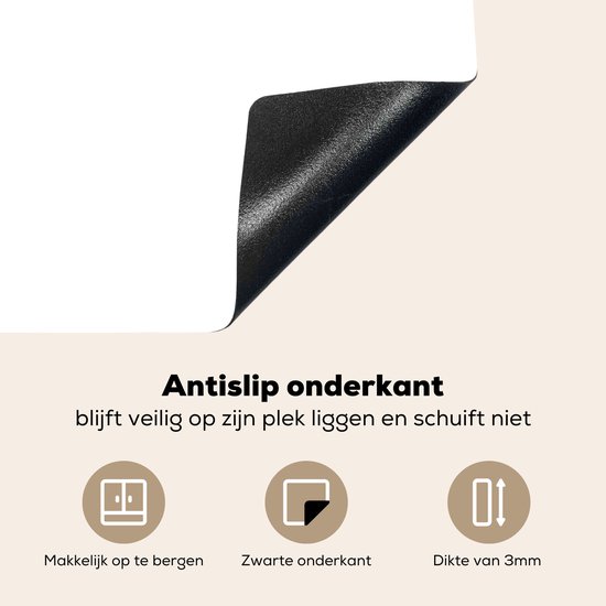 KitchenYeah® Inductie beschermer 78x78 cm - Wereldkaart - Aquarel - Quote - Kookplaataccessoires - Afdekplaat voor kookplaat - Inductiebeschermer - Inductiemat - Inductieplaat mat