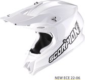 Scorpion Vx-16 Evo Air Solid Wit- Casque Motocross Wit XL