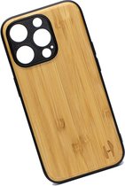Houten TPU hoesje iPhone 15 pro - Bamboe
