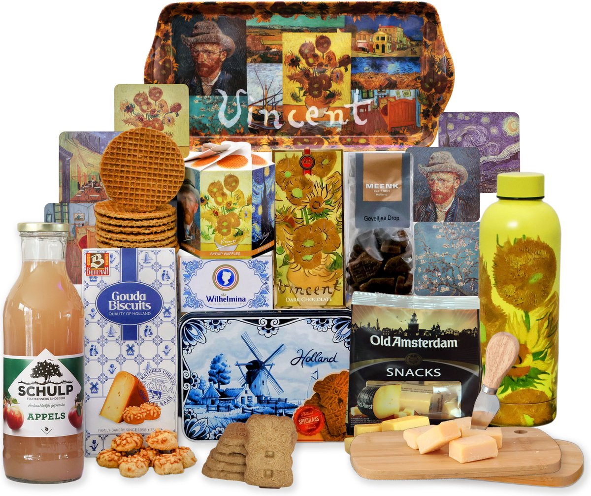 Van Gogh Holland Geschenkset vrouwen en mannen - cadeau - cadeaupakket - cadeauset - gifset - Hollandse cadeautjes - Merkloos